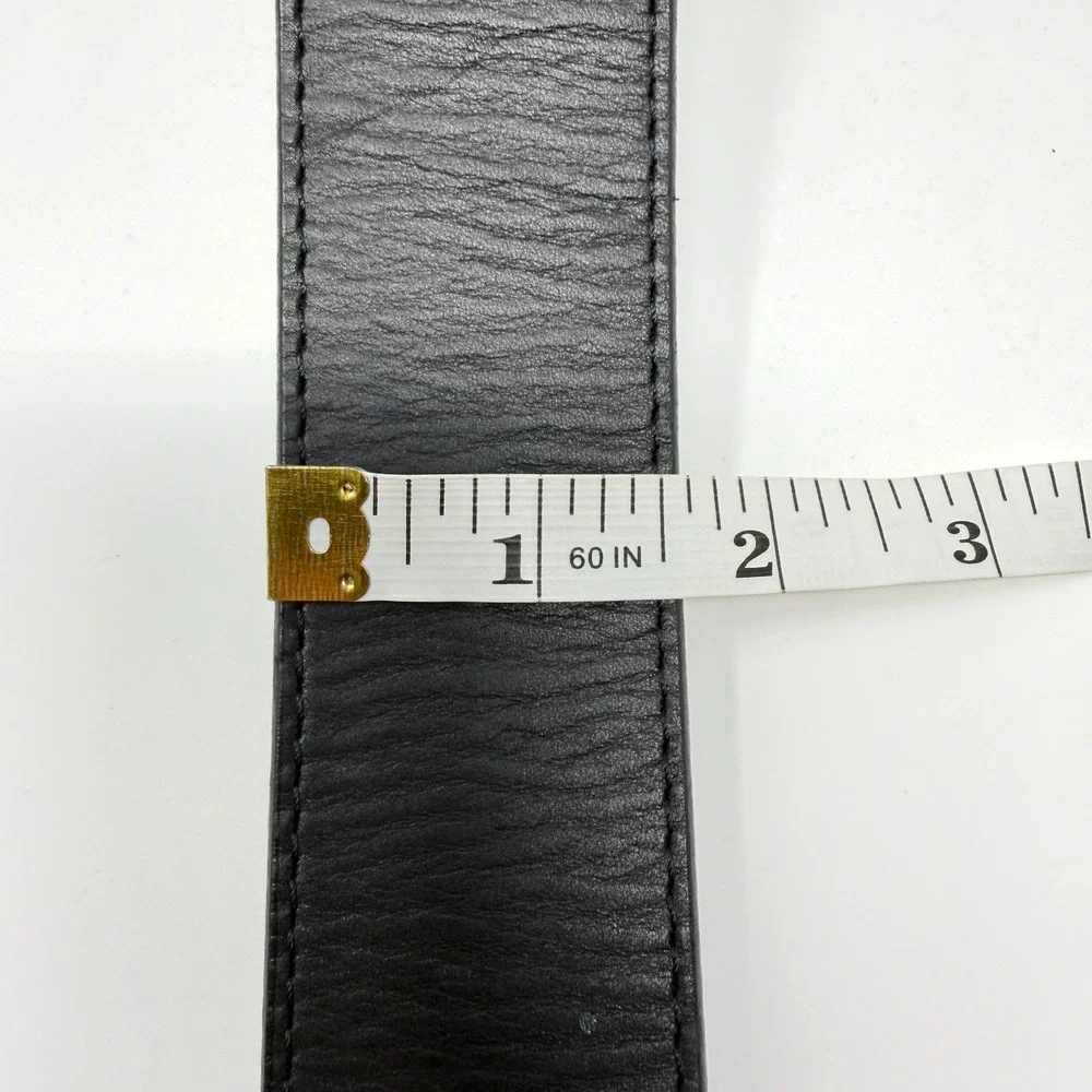 Justin C11743 Bomber Leather Belt Bent Rail Top Grain Black Size 42